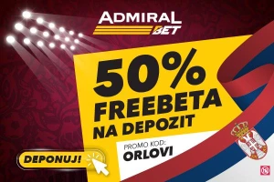 U čast Srbije, AdmiralBet danas svim igračima daje 50% freebeta!